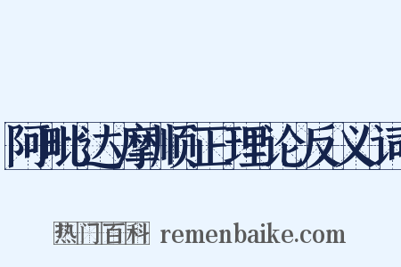阿毗达摩顺正理论反义词是什么意思的图片